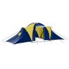 Camping Tent Fabric 9 Persons Blue and Yellow