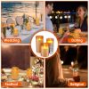 3Packs Flameless Candles Battery Operated Pillar Real Wax LED Glass Candle Warm White with Remote Control Timer