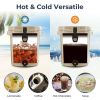 Portable Drink Cooler Insulated Ice Chest with Adjustable Strap